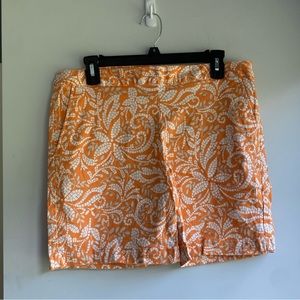 Izod orange tropical shorts